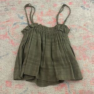 american eagle green top size s